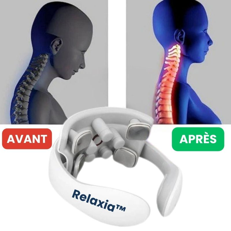 Relaxia™ - Masseur de Cou à Impulsions Rechargeable