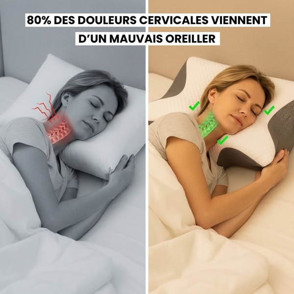 OrthoDream™ 🌙 - Oreiller orthopédique