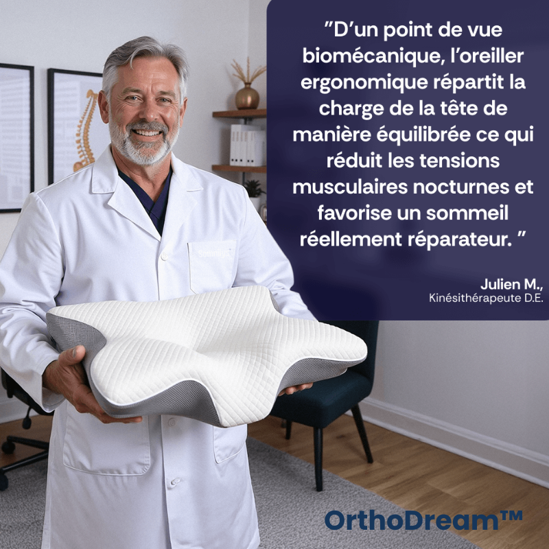 OrthoDream™ 🌙 - Oreiller orthopédique