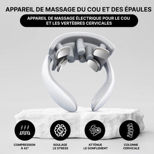 Relaxia™ - Masseur de Cou à Impulsions Rechargeable
