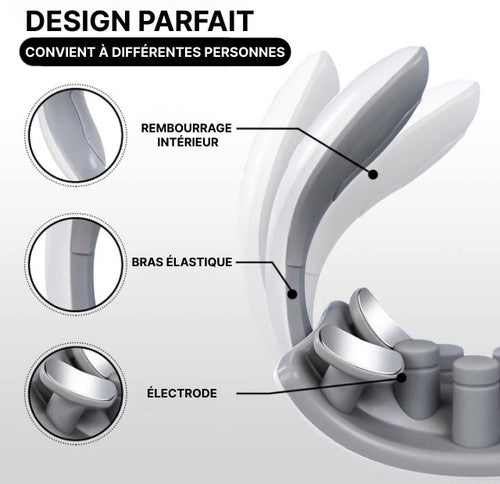 Relaxia™ - Masseur de Cou à Impulsions Rechargeable