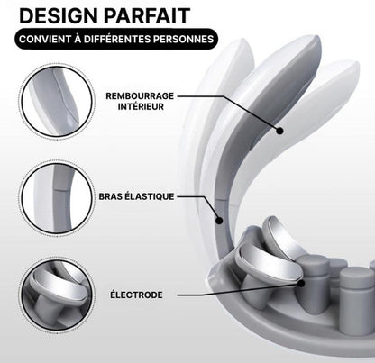 Relaxia™ - Masseur de Cou à Impulsions Rechargeable
