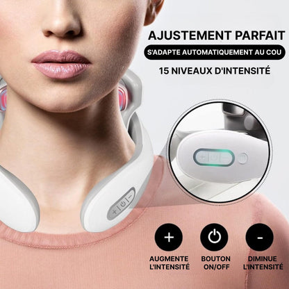 Relaxia™ - Masseur de Cou à Impulsions Rechargeable