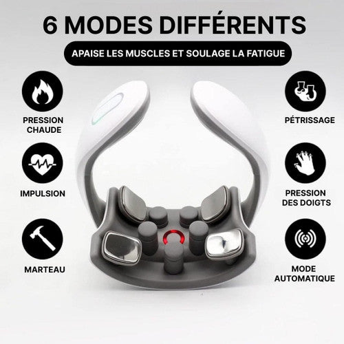 Relaxia™ - Masseur de Cou à Impulsions Rechargeable