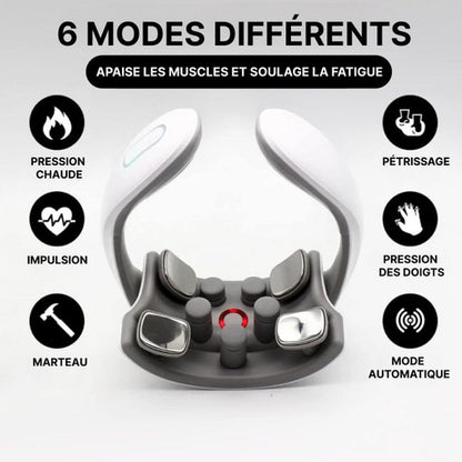 Relaxia™ - Masseur de Cou à Impulsions Rechargeable