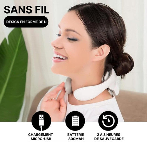 Relaxia™ - Masseur de Cou à Impulsions Rechargeable