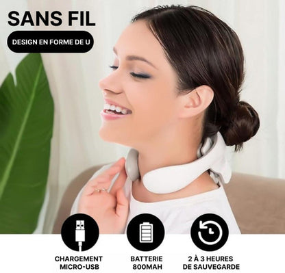 Relaxia™ - Masseur de Cou à Impulsions Rechargeable